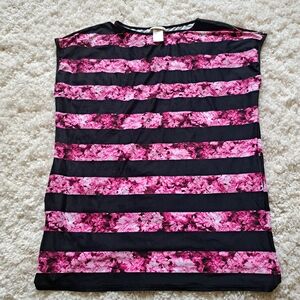 Michael Kors Black and Pink Swim Coverup Size‎ M